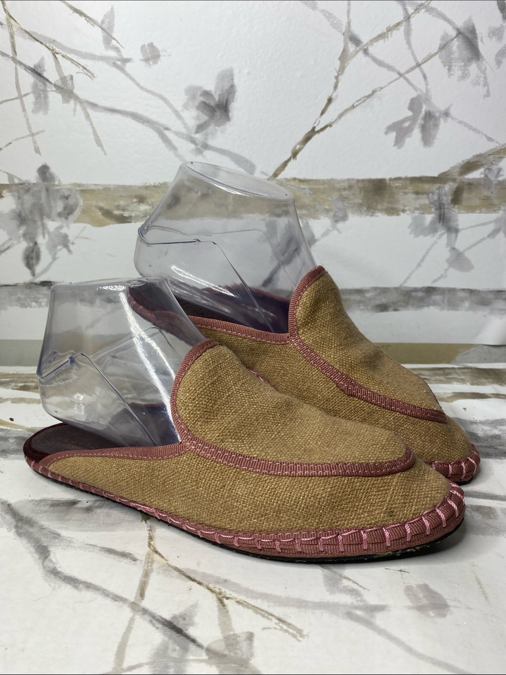 Flabelus Bruna linen slide mules